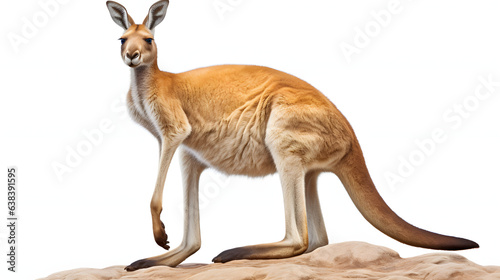 Kangaroo on white background photo