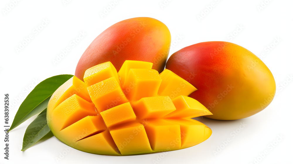 Mango on white background Mango on white background