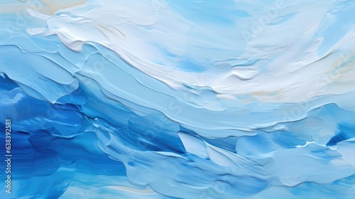 Fototapeta Naklejka Na Ścianę i Meble -  Abstract thick blue oil paint background 