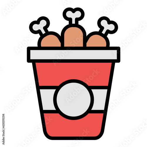 Chicken Bucket Icon
