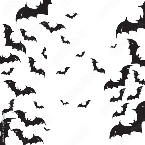 Black Bat Silhouettes pattern  Halloween bat background  Vector Illustration Halloween  SVG