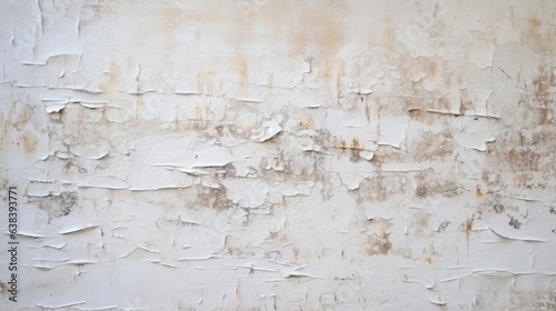 Abstract white old peeling paint grunge background 