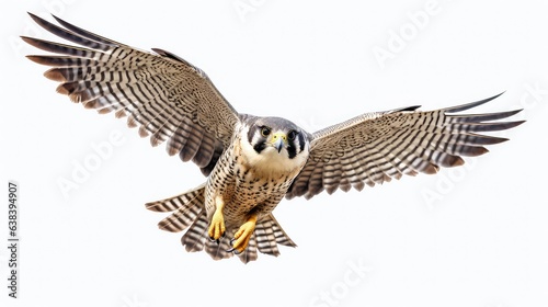 Swift peregrine falcon photo realistic illustration - Generative AI.