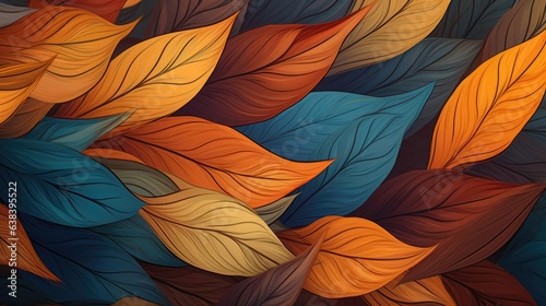 abstract autumnal leaves background 