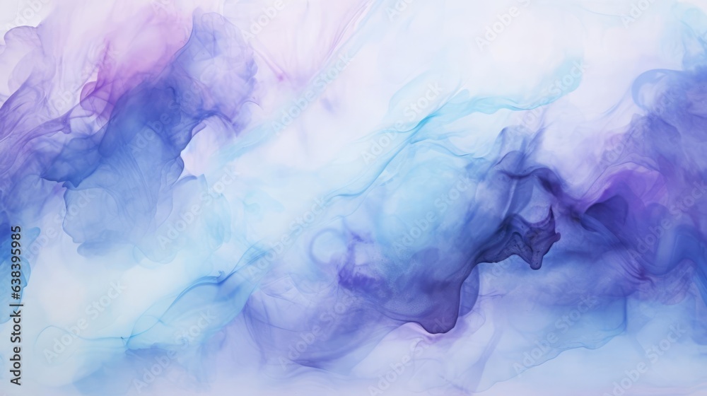 abstract blue and purple fluid watercolor wash background 