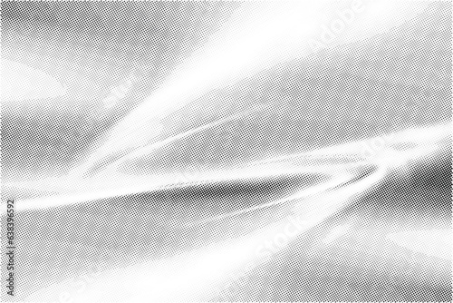 Grunge halftone wavy background in black and white. Utilize overlay texture for blending, erasing, and enhancing artwork