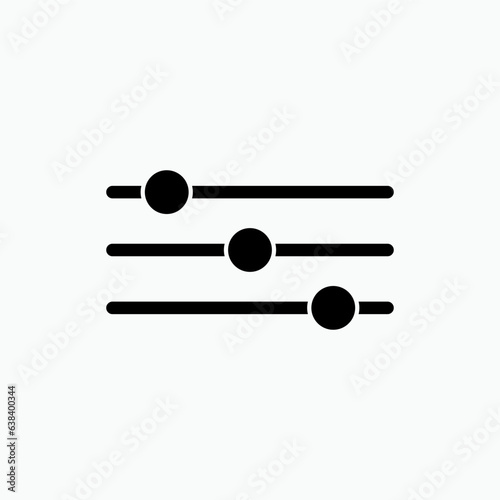 Adjustable Icon. Adjuster, Setting. Control Symbol - Vector.