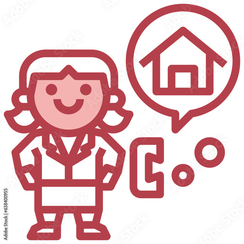 SALES AGENT line icon,linear,outline,graphic,illustration