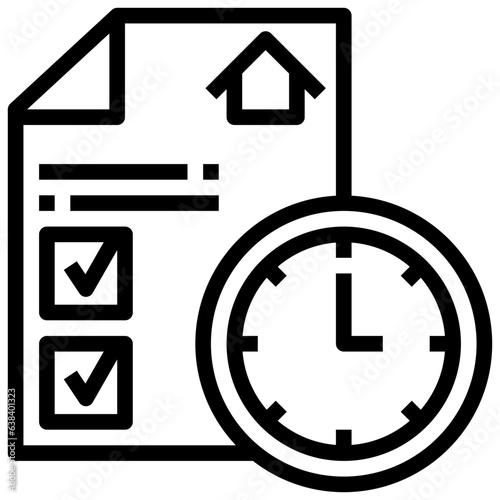 RENTAL PERIOD line icon,linear,outline,graphic,illustration