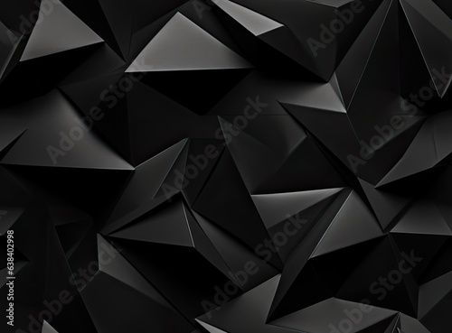 Abstract black geometric background. Gold texture with shadow. SEAMLESS PATTERN. SEAMLESS WALLPAPER.