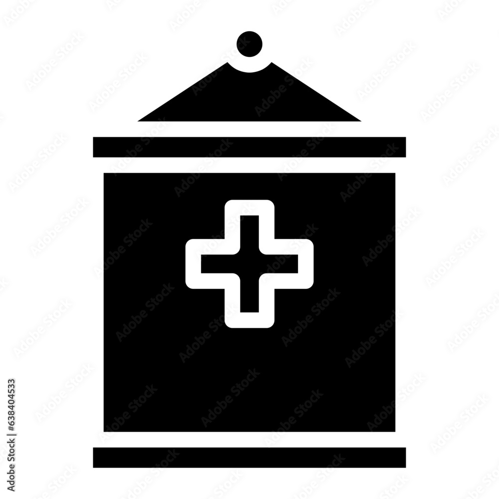 Obraz premium medical board glyph 