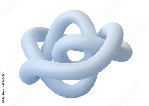 Abstract white curved line, 3d render