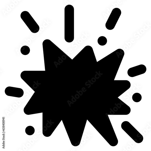 explosion icon vector illustration asset element