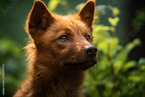 A Bush Dog portrait, wildlife photography photo