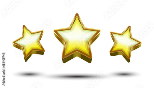 Isolated Vector Gold Stars  transparent gold star illustration
