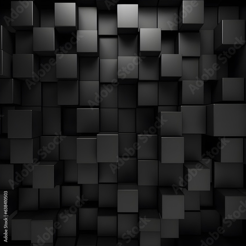 abstract dark background with 3d geometric cubes