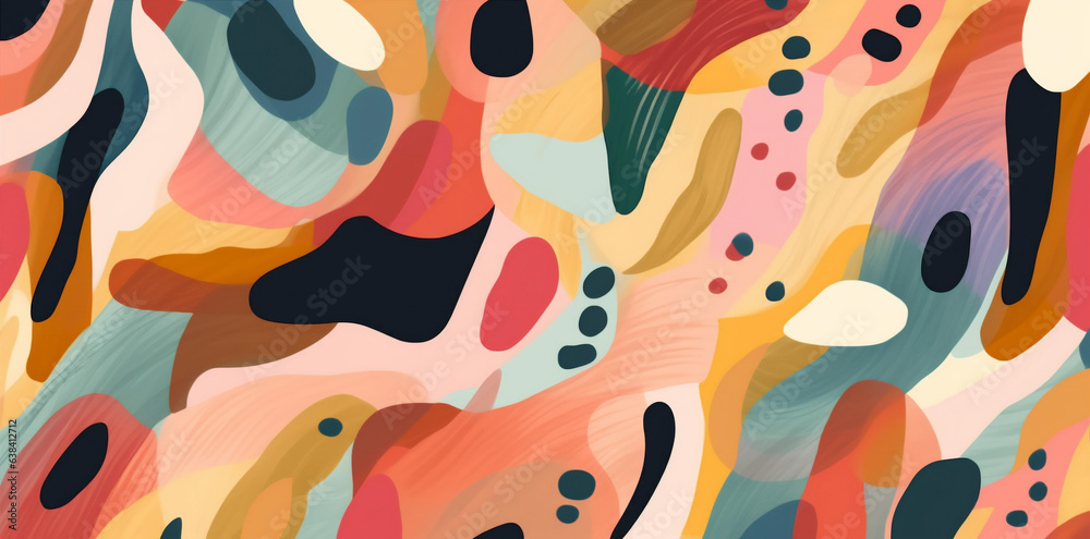 Fototapeta premium illustration texture trend spot trendy geometric abstract creative design print. Generative AI.