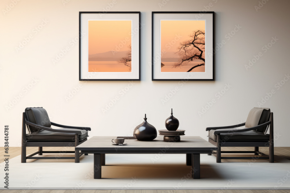 Stylish composition of living room interior in minimalist style.
Stylish composition of living room interior in minimalist style.