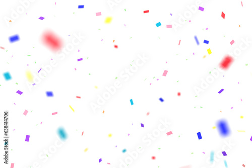 Colorful 3D confetti that floats down to celebrate