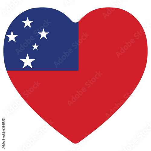 Free Download Samoa flag heart shape. Flag of Samoa heart shape - GFXLoad