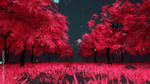 Pink Forest Abstract Background