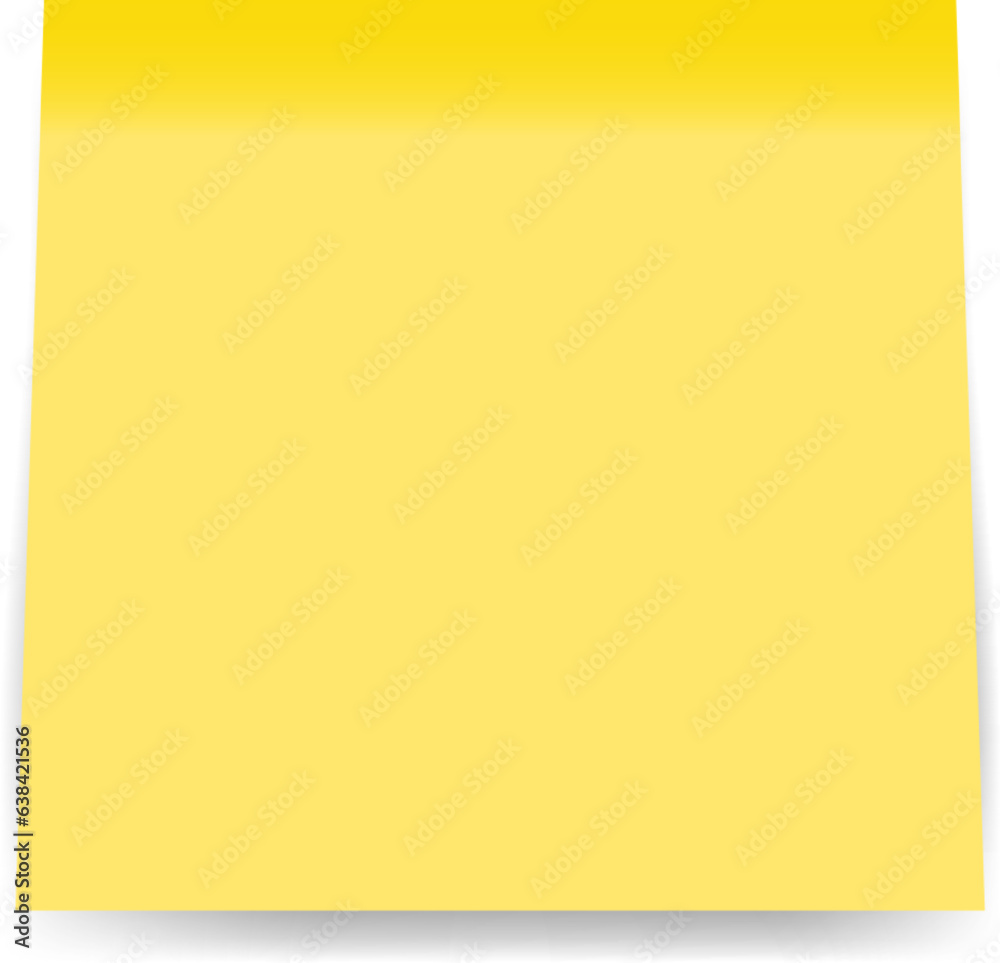 Realistic yellow sticker. Isolated note with shadow. Yellow paper sticker on transparent background. Vector and PNG image Realistic yellow sticker. Isolated note with shadow. Yellow paper sticker on transparent background. Vector and PNG image