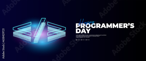 happy programmers day banner in modern style
