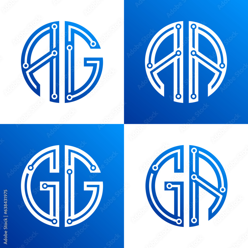 Initial AG GA Letter Logo Creative Typography Vector Template. Digital Abstract Letter Logo Design
Initial AG GA Letter Logo Creative Typography Vector Template. Digital Abstract Letter Logo Design