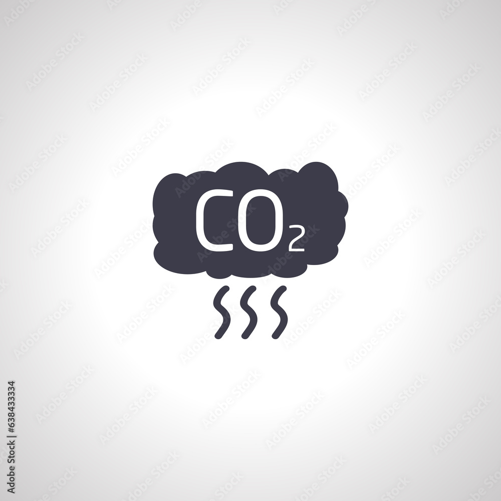 Carbon emissions reduction icon. co2 icon. Carbon emissions reduction icon. co2 icon.