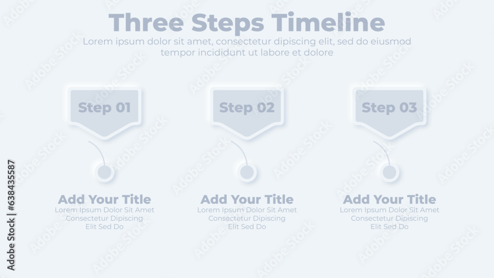 Naklejka premium Modern business infographic template with 3 steps or options
