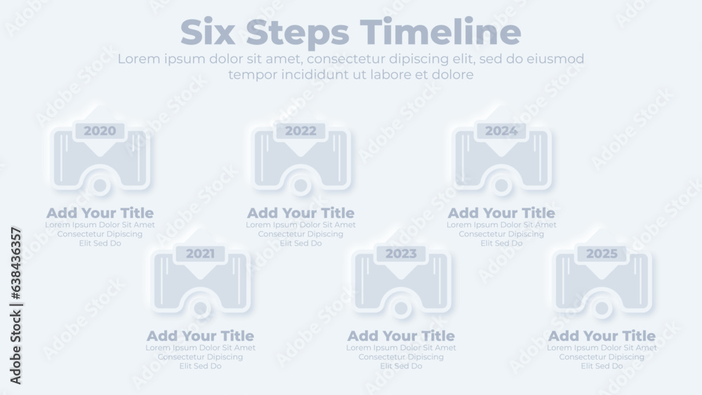 Abstract elements of graph and diagram with 6 steps infographic Abstract elements of graph and diagram with 6 steps infographic