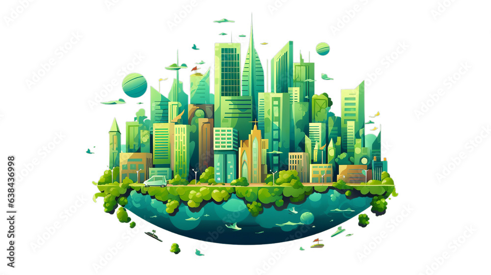 world environment day, green city on earth, globe, earth day, green city, Generative ai