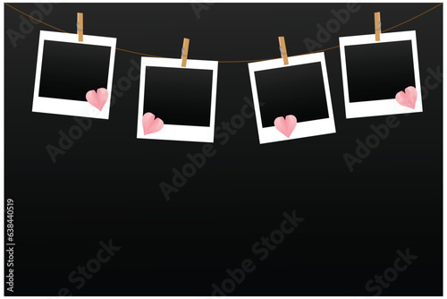 Vector illustration of a photo frame or a Polaroid photo.