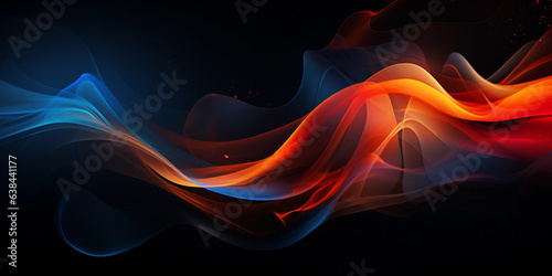 Vibrant Flow: Abstract Colorful Illustration with Smooth Lines and Dynamic Composition. AI