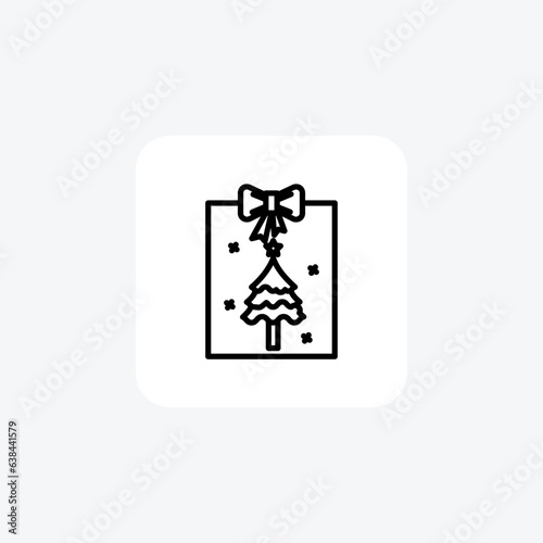 Enchanting Christmas Card Line Icon