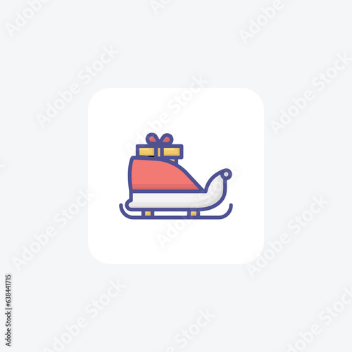 Enchanting Christmas Rides Filled Outline Icon