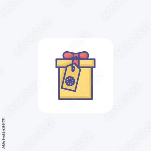 Exquisite Christmas Gift Boxes Filled Outline Icon
