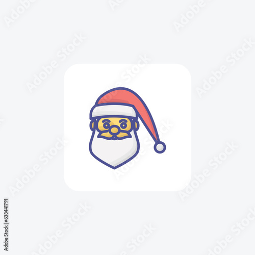 Enchanting Christmas Santa Filled Outline Icon