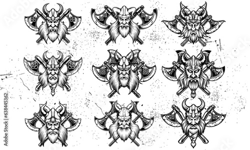 Viking emblem vector