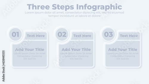 Flat banners for infographic presentation slide with 3 options or steps 