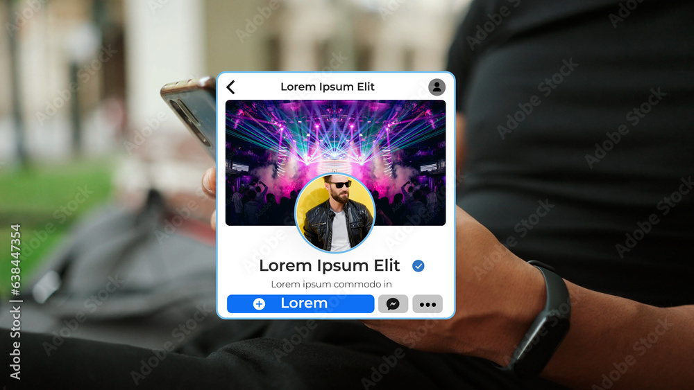 Text Messages & Social Media Elements Stock Template Adobe Stock