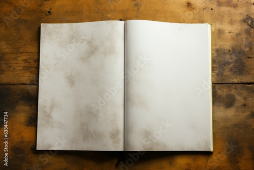 Document cover in paper, blank canvas ready to embrace printed content Generative AI