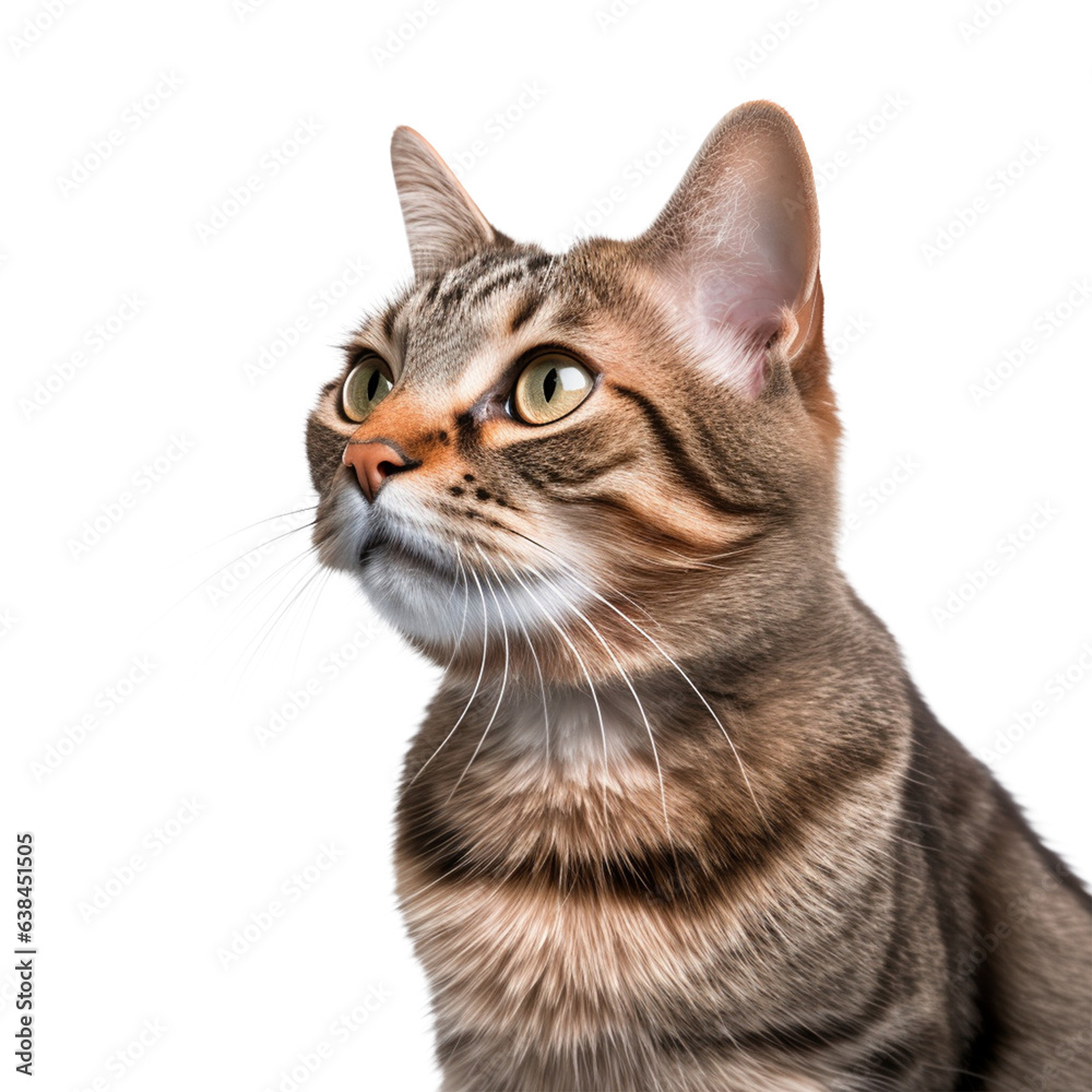 Cat isolated on transparent background cutout