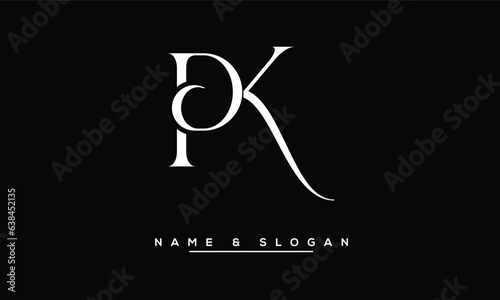 PK,  KP,  P,  K  Abstract  Letters  Logo  Monogram