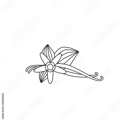 Vanilla Pod Icon, Orchid Bean Sticks, Dry Vanillin Pods, Natural Aroma Dessert Ingredient, Vanilla Planifolia Stick