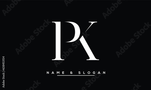 PK,  KP,  P,  K  Abstract  Letters  Logo  Monogram