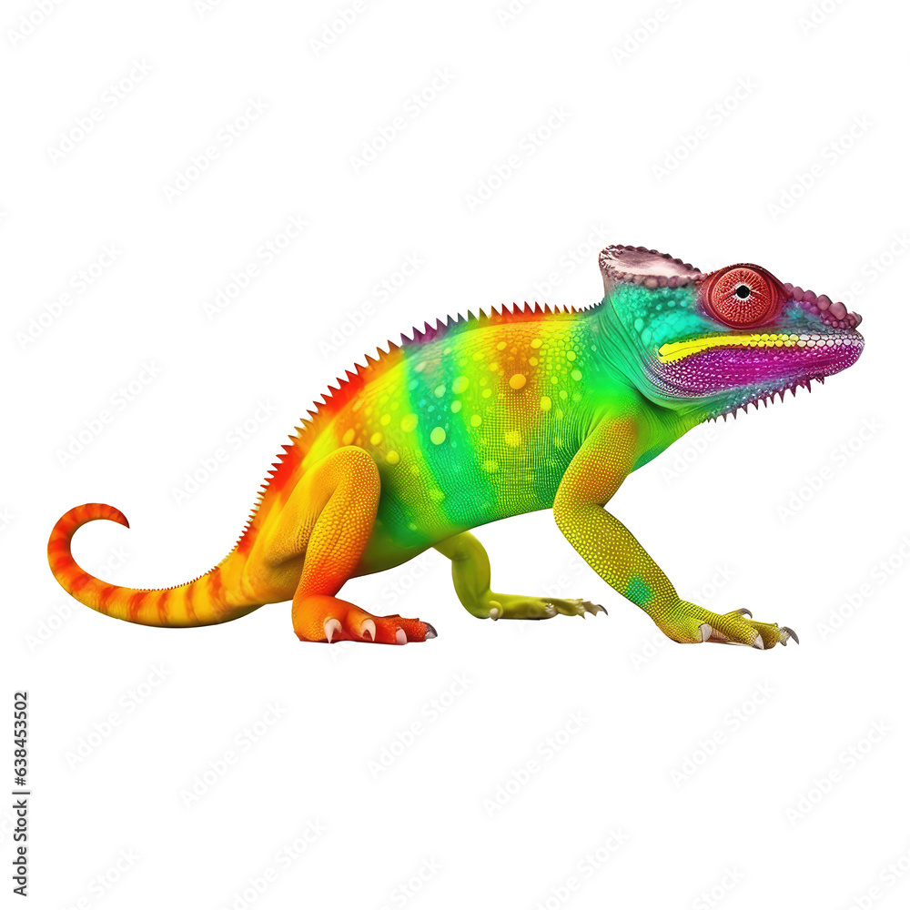Obraz premium chameleon looking isolated on white