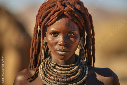 Portrait of Himba minority woman