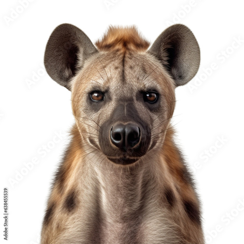 Hyena isolated on transparent background cutout