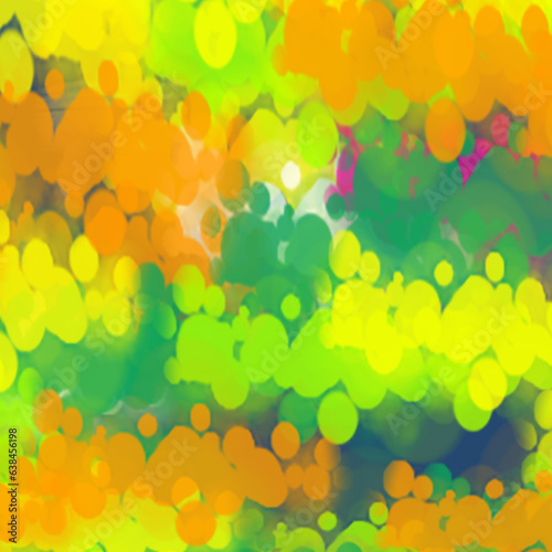 Background of orange water drops and bright green water drops